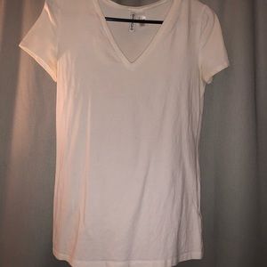 White V-Neck